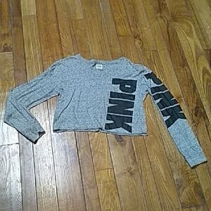 Victoria's Secret Pink Speckled Gray Tee